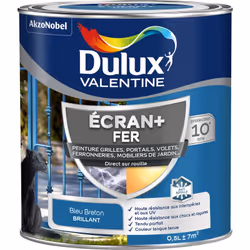 LIVRAISON OFFERTE DES 39€ D’ACHAT ET RETOUR GRATUIT ! Dulux Valentine Peinture ECRAN+ Fer Brillant : ECRAN+ FER protège et su ...