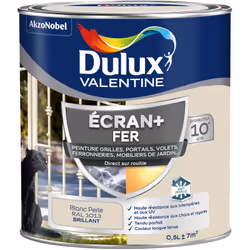 LIVRAISON OFFERTE DES 39€ D’ACHAT ET RETOUR GRATUIT ! Dulux Valentine Peinture ECRAN+ Fer Brillant : ECRAN+ FER protège et su ...
