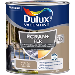 LIVRAISON OFFERTE DES 39€ D’ACHAT ET RETOUR GRATUIT ! Dulux Valentine Peinture ECRAN+ Fer Brillant : ECRAN+ FER protège et su ...