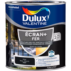 LIVRAISON OFFERTE DES 39€ D’ACHAT ET RETOUR GRATUIT ! Dulux Valentine Peinture ECRAN+ Fer Mat : ECRAN+ FER protège et sublime ...