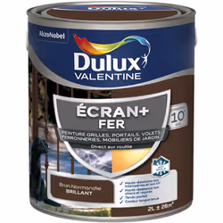 LIVRAISON OFFERTE DES 39€ D’ACHAT ET RETOUR GRATUIT ! Dulux Valentine Peinture ECRAN+ Fer Brillant : ECRAN+ FER protège et su ...