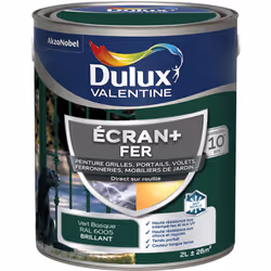 LIVRAISON OFFERTE DES 39€ D’ACHAT ET RETOUR GRATUIT ! Dulux Valentine Peinture ECRAN+ Fer Brillant : ECRAN+ FER protège et su ...