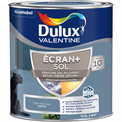 LIVRAISON OFFERTE DES 39€ D’ACHAT ET RETOUR GRATUIT ! Peinture Dulux Valentine Ecran+ Sol Satin Ciel d'Orage 0,5 L Notre gamm ...