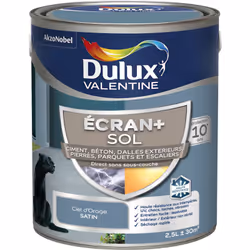 LIVRAISON OFFERTE DES 39€ D’ACHAT ET RETOUR GRATUIT ! Peinture Dulux Valentine Ecran+ Sol Satin Ciel d'Orage 2,5 L Notre gamm ...