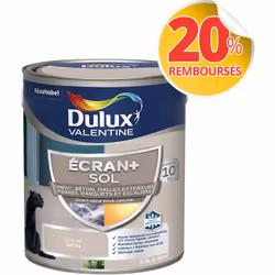 LIVRAISON OFFERTE DES 39€ D’ACHAT ET RETOUR GRATUIT ! Peinture Dulux Valentine Ecran+ Sol Satin Gravier 2,5 L Notre gamme Ecr ...