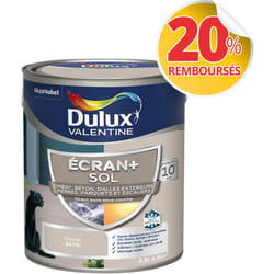 Ecran+ Sol - Peinture solvantée pour sols Intérieur et Extérieur - Ciment, béton, dalles, parquets et escaliers - Satin Gravier 2,5 L - Dulux