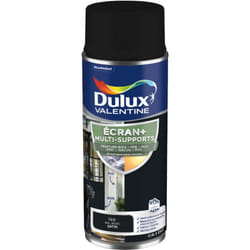 Dulux Valentine - ecran+ multi-supports exterieure - Peinture en Phase Aqueuse Éxtérieur - Satin Noir aérosol 400 ml