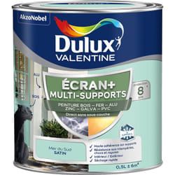 ECRAN+ MULTI-SUPPORTS EXTERIEURE - Peinture en Phase Aqueuse Éxtérieur - Satin Mer du Sud 0,5 L - Dulux Valentine