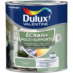 Dulux Valentine - ecran+ multi-supports exterieure - Peinture en Phase Aqueuse Éxtérieur - Satin Vert Provence 0,5 l