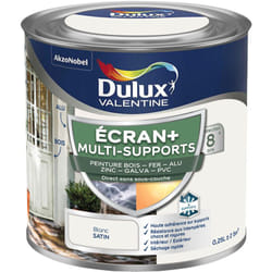 Dulux Valentine - ecran+ multi-supports exterieure - Peinture en Phase Aqueuse Éxtérieur - Satin Blanc 0,25 l