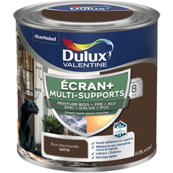 Dulux Valentine - ecran+ multi-supports exterieure - Peinture en Phase Aqueuse Éxtérieur - Satin Brun Normandie 0,25 l