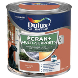 Dulux Valentine - ecran+ multi-supports exterieure - Peinture en Phase Aqueuse Éxtérieur - Satin Terre Cuite 0,25 l