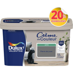Dulux Valentine - Peinture Crème De Couleur Satin Pierre de Lave 2,5 l