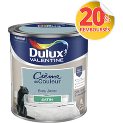 Peinture Crème De Couleur Satin Bleu Acier 0,5 L - Dulux Valentine