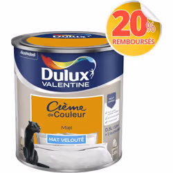 LIVRAISON OFFERTE DES 39€ D’ACHAT ET RETOUR GRATUIT ! Dulux Valentine Crème de couleur : La peinture Dulux Valentine Crème de ...