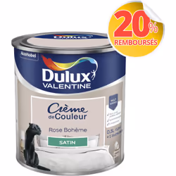 LIVRAISON OFFERTE DES 39€ D’ACHAT ET RETOUR GRATUIT ! Dulux Valentine Crème de couleur : La peinture Dulux Valentine Crème de ...