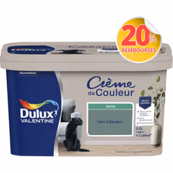 LIVRAISON OFFERTE DES 39€ D’ACHAT ET RETOUR GRATUIT ! Dulux Valentine Crème de couleur : La peinture Dulux Valentine Crème de ...