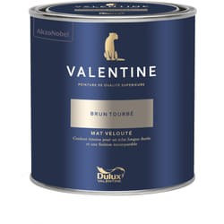 Dulux Valentine - Peinture intérieure de haute qualité - Valentine - Couleur intense & pouvoir couvrant élevé - Mat Velouté Brun Tourbé 0,5 l
