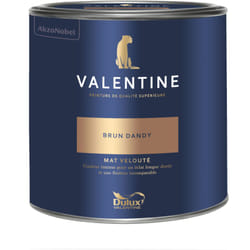 Dulux Valentine - Peinture intérieure de haute qualité - Valentine - Couleur intense & pouvoir couvrant élevé - Mat Velouté Brun Dandy 2 l