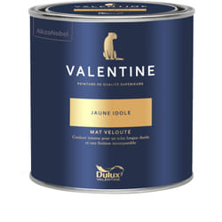 Dulux Valentine - Peinture intérieure de haute qualité - Valentine - Couleur intense & pouvoir couvrant élevé - Mat Velouté Jaune Idole 0,5 l