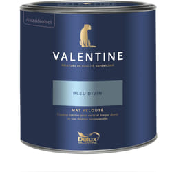 Dulux Valentine - Peinture intérieure de haute qualité - Valentine - Couleur intense & pouvoir couvrant élevé - Mat Velouté Bleu Divin 2 l