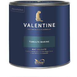 Dulux Valentine - Peinture intérieure de haute qualité - Valentine - Couleur intense & pouvoir couvrant élevé - Mat Velouté Tumulte Marine 2 l
