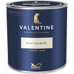 Peinture intérieure de haute qualité - Valentine - Couleur intense & pouvoir couvrant élevé - Mat Velouté Éclat d'Albâtre 1 l - Dulux Valentine