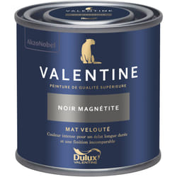 Dulux Valentine - Peinture intérieure de haute qualité - Valentine - Couleur intense & pouvoir couvrant élevé - Mat Velouté Noir Magnétite 0,125 l