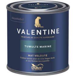 Dulux Valentine - Peinture intérieure de haute qualité - Valentine - Couleur intense & pouvoir couvrant élevé - Mat Velouté Tumulte Marine 0,125 l