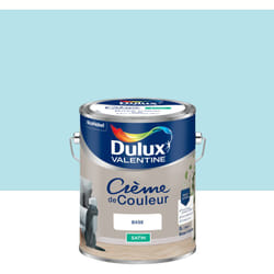 Dulux Valentine - Peinture Crème De Couleur Satin Bleu Rêveur 5L