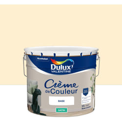 Dulux Valentine - Peinture Crème De Couleur Satin Blanc Cassé 10L