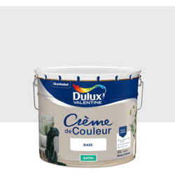 Dulux Valentine - Peinture Crème De Couleur Satin Blanc Intense 10L