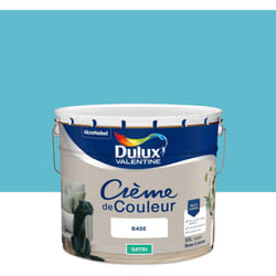 Dulux Valentine - Peinture Crème De Couleur Satin Bleu Caraïbes 10L