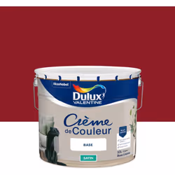 LIVRAISON OFFERTE DES 39€ D’ACHAT ET RETOUR GRATUIT ! Dulux Valentine Crème de couleur : Une texture crème facile à appliquer ...