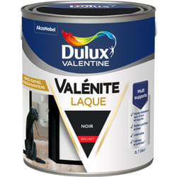 Dulux Valentine - Peinture Laque Valénite Intérieur et Extérieur Multi-supports - Finition parfaite et lisse, Haute Résistance - Brillant Noir 2 l