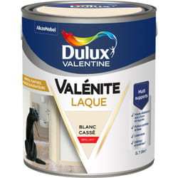 Dulux Valentine - Peinture Laque Valénite Intérieur et Extérieur Multi-supports - Finition parfaite et lisse, Haute Résistance - Brillant Blanc Cassé