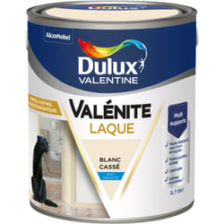 Dulux Valentine - Peinture Laque Valénite Intérieur et Extérieur Multi-supports - Finition parfaite et lisse, Haute Résistance - Mat Blanc Cassé 2 l