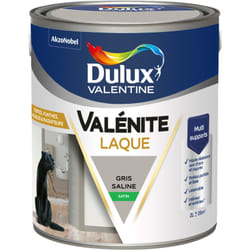 Dulux Valentine - Peinture Laque Valénite Intérieur et Extérieur Multi-supports - Finition parfaite et lisse, Haute Résistance - Satin Gris Saline 2 l