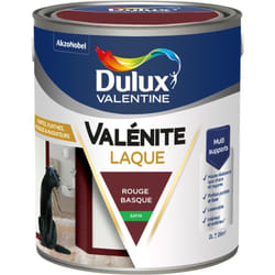 Dulux Valentine - Peinture Laque Valénite Intérieur et Extérieur Multi-supports - Finition parfaite et lisse, Haute Résistance - Satin Rouge Basque 2