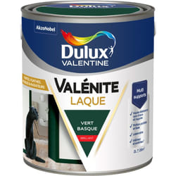 Peinture Laque Valénite Intérieur et Extérieur Multi-supports - Finition parfaite et lisse, Haute Résistance - Brillant Vert Basque 2 l - Dulux