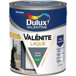 Dulux Valentine - Peinture Laque Valénite Intérieur et Extérieur Multi-supports - Finition parfaite et lisse, Haute Résistance - Satin Onde Grise 2 l
