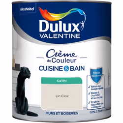 LIVRAISON OFFERTE DES 39€ D’ACHAT ET RETOUR GRATUIT ! Peinture intérieure Crème de Couleur Cuisine et Bain Satin 0,75 L La pe ...