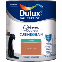 LIVRAISON OFFERTE DES 39€ D’ACHAT ET RETOUR GRATUIT ! Peinture intérieure Crème de Couleur Cuisine et Bain Satin 0,75 L La pe ...