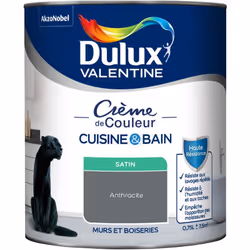 LIVRAISON OFFERTE DES 39€ D’ACHAT ET RETOUR GRATUIT ! Peinture intérieure Crème de Couleur Cuisine et Bain Satin 0,75 L La pe ...