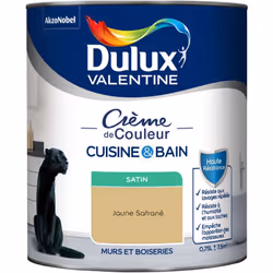 LIVRAISON OFFERTE DES 39€ D’ACHAT ET RETOUR GRATUIT ! Peinture intérieure Crème de Couleur Cuisine et Bain Satin 0,75 L La pe ...