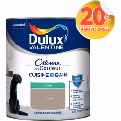 LIVRAISON OFFERTE DES 39€ D’ACHAT ET RETOUR GRATUIT ! Peinture intérieure Crème de Couleur Cuisine et Bain Satin 0,75 L La pe ...
