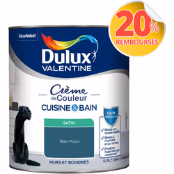 LIVRAISON OFFERTE DES 39€ D’ACHAT ET RETOUR GRATUIT ! Peinture intérieure Crème de Couleur Cuisine et Bain Satin 0,75 L La pe ...