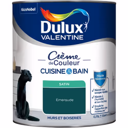 LIVRAISON OFFERTE DES 39€ D’ACHAT ET RETOUR GRATUIT ! Peinture intérieure Crème de Couleur Cuisine et Bain Satin 0,75 L La pe ...