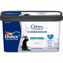 LIVRAISON OFFERTE DES 39€ D’ACHAT ET RETOUR GRATUIT ! Peinture intérieure Crème de Couleur Cuisine et Bain Satin 2 L La peint ...