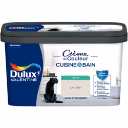 LIVRAISON OFFERTE DES 39€ D’ACHAT ET RETOUR GRATUIT ! Peinture intérieure Crème de Couleur Cuisine et Bain Satin 2 L La peint ...